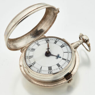 Early Dutch verge watch in a plain silver case Circa 1740