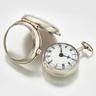 Early Dutch verge watch in a plain silver case Circa 1740