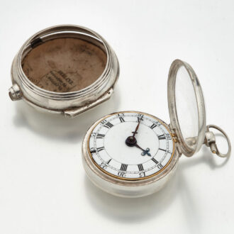 Early Dutch verge watch in a plain silver case Circa 1740
