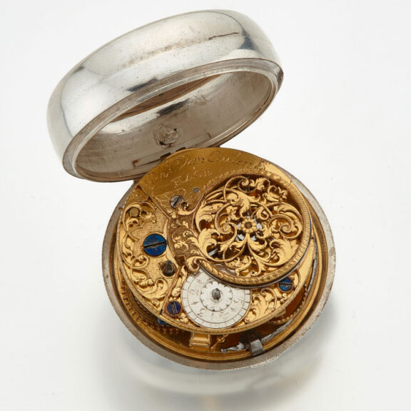 Early Dutch verge watch in a plain silver case Circa 1740 Early Dutch verge watch in a plain silver case Circa 1740