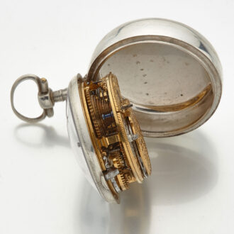 Early Dutch verge watch in a plain silver case Circa 1740