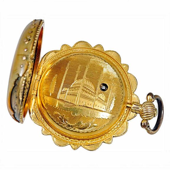English half hunting cased pocket watch Circa 1820 English half hunting cased pocket watch Circa 1820