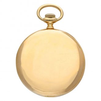 Swiss 18K yellow gold open faced pocket watch Circa 1920