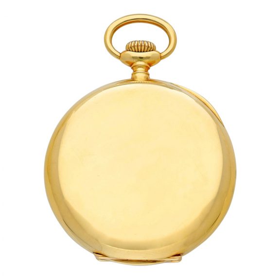 Swiss 18K gold open faced keyless pocket watch Circa 1920 Swiss 18K gold open faced keyless pocket watch Circa 1920