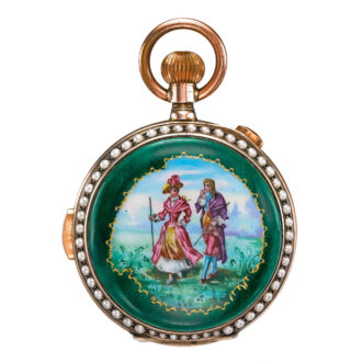 Swiss silver minute repeating chronograph Circa 1900