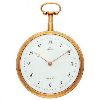 French 18K yellow gold quarter repeating à toc watch Circa 1789