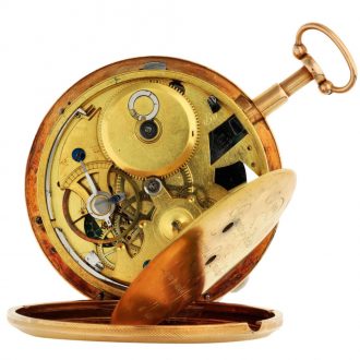French 18K yellow gold quarter repeating à toc watch Circa 1789
