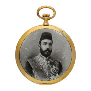 Swiss gold open faced watch for the Egyptian market Circa 1940