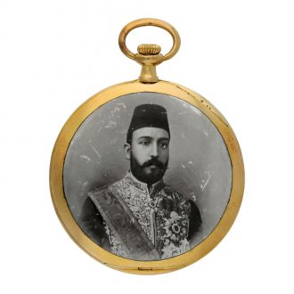 Swiss gold open faced watch for the Egyptian market Circa 1940
