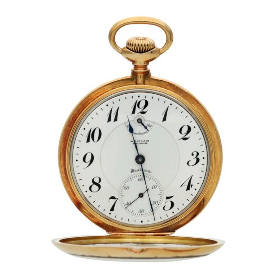 American yellow gold watch with up and down indication Circa 1908 American yellow gold watch with up and down indication Circa 1908
