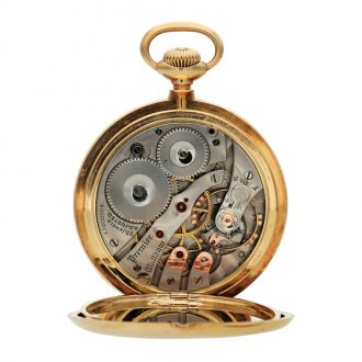 American yellow gold watch with up and down indication Circa 1908