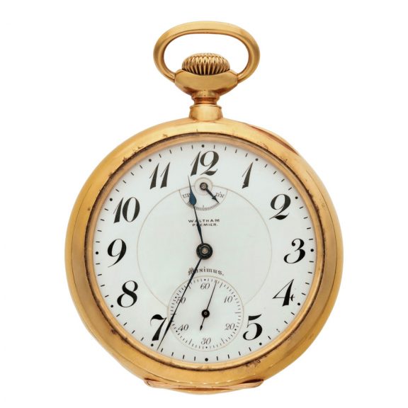 American yellow gold watch with up and down indication Circa 1908