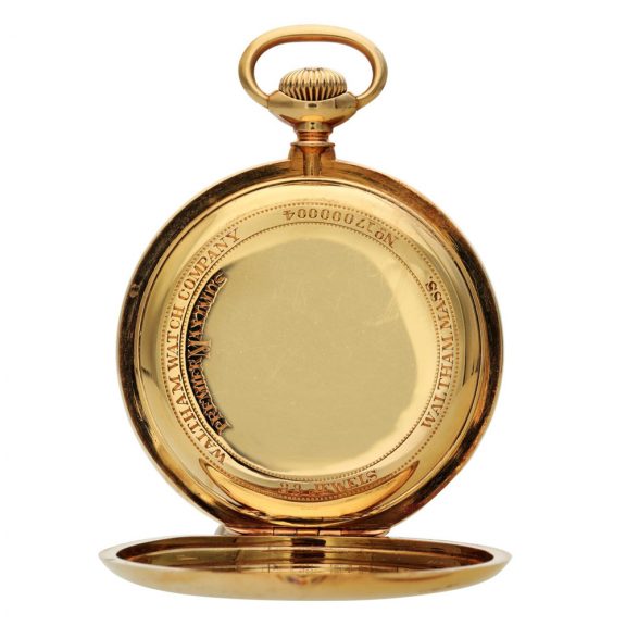 American yellow gold watch with up and down indication Circa 1908 American yellow gold watch with up and down indication Circa 1908