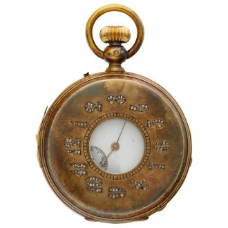 Swiss gold and diamond set minute repeating watch Circa 1920