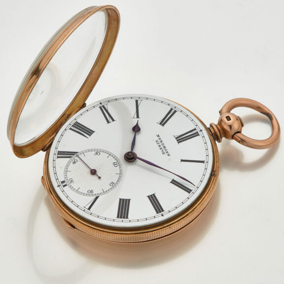Swiss 18 carat gold keywind pocket watch Circa 1880 Swiss 18 carat gold keywind pocket watch Circa 1880