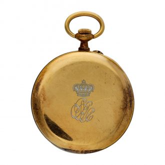 Swiss lady's yellow gold open faced pendant watch Circa 1910