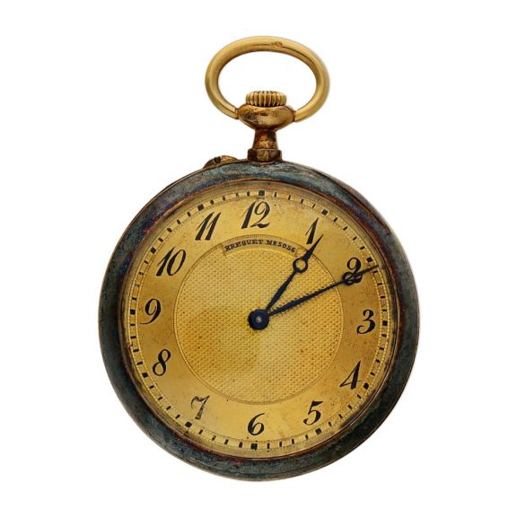 Swiss lady's yellow gold open faced pendant watch Circa 1910