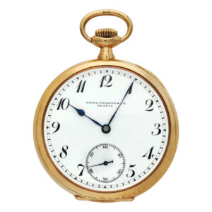 Heavy Swiss 18K gold open faced lever watch Circa 1916