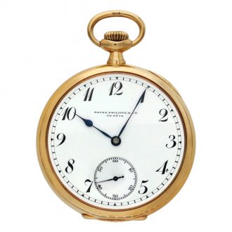 Heavy Swiss 18K gold open faced lever watch Circa 1916