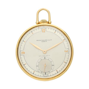 Swiss 18K yellow gold open faced lever pocket watch Circa 1937