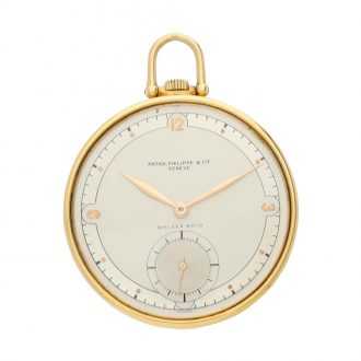 Swiss 18K yellow gold open faced lever pocket watch Circa 1937