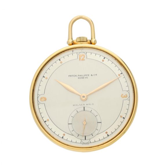 Swiss 18K yellow gold open faced lever pocket watch Circa 1937