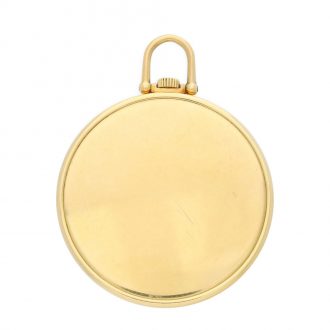 Swiss 18K yellow gold open faced lever pocket watch Circa 1937