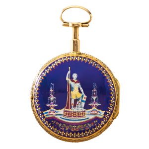 French gold and enamel quarter repeating watch Circa 1790