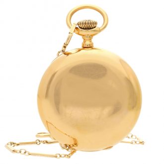 Swiss 18K gold hunting cased keyless lever watch Circa 1890