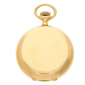 Swiss 18K gold hunting cased keyless lever watch Circa 1890