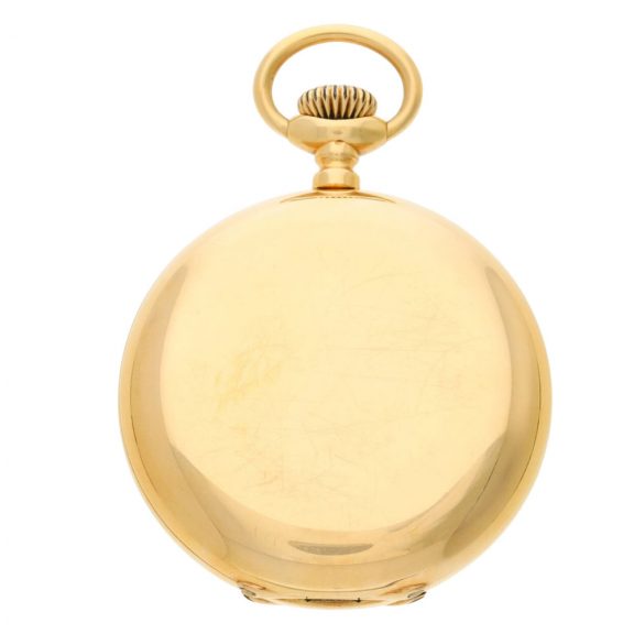 Swiss 18K gold hunting cased keyless lever watch Circa 1890 Swiss 18K gold hunting cased keyless lever watch Circa 1890
