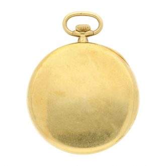 Swiss 18K yellow gold open faced lever pocket watch Circa 1935