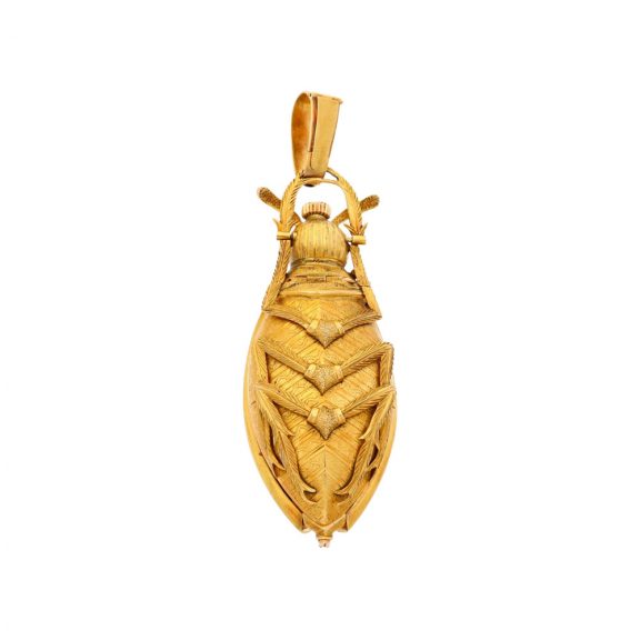 Swiss gold, enamel and diamond set scarab form watch Circa 1910 Swiss gold, enamel and diamond set scarab form watch Circa 1910