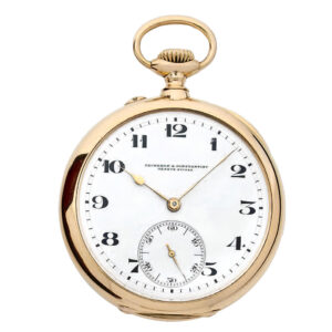 Swiss 18K gold open faced keyless pocket watch Circa 1930