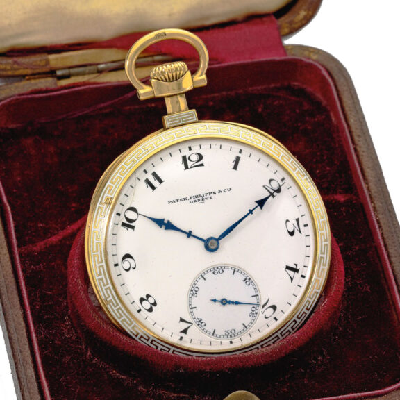 Very fine Swiss yellow gold and enamel watch Circa 1925