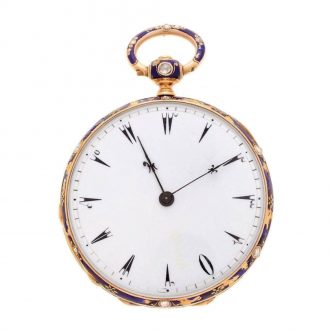 Swiss gold and enamel watch for the Turkish market Circa 1840