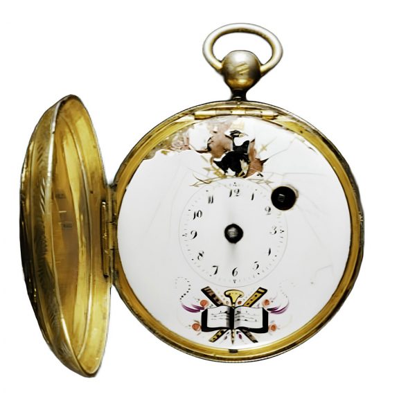 French vermeil and silver hunting cased pocket watch Circa 1819 French vermeil and silver hunting cased pocket watch Circa 1819
