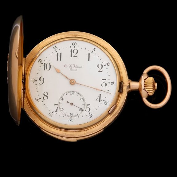Swiss 18K gold hunting cased minute repeater Circa 1900 Swiss 18K gold hunting cased minute repeater Circa 1900