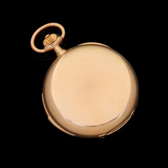 Swiss 18K gold hunting cased minute repeater Circa 1900 Swiss 18K gold hunting cased minute repeater Circa 1900