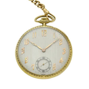 Swiss gold open faced keyless lever watch Circa 1925
