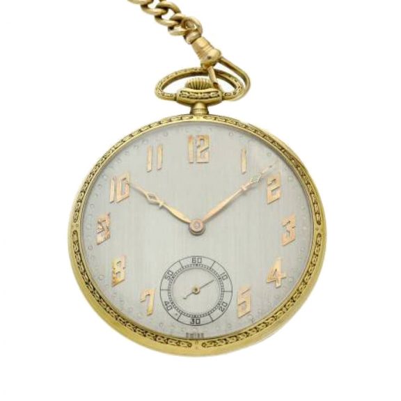 Swiss gold open faced keyless lever watch Circa 1925