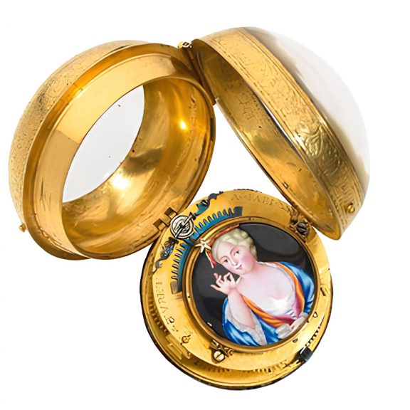 Rare and beautiful French gilded brass and metal pocket watch Circa 1690 Rare and beautiful French gilded brass and metal pocket watch Circa 1690