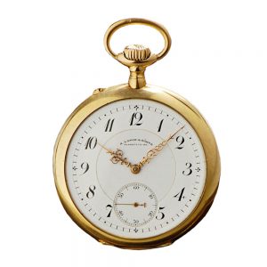 German gold Glashütte cased pocket watch Circa 1912