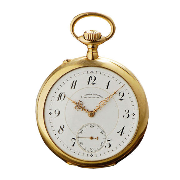 German gold Glashütte cased pocket watch Circa 1912