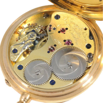German gold Glashütte cased pocket watch Circa 1912