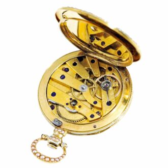 Swiss ornamental gold enamel lady's watch Circa 1810
