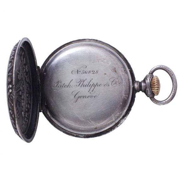 Unusuel Swiss silver open faced keyless pocket watch Circa 1890 Unusuel Swiss silver open faced keyless pocket watch Circa 1890