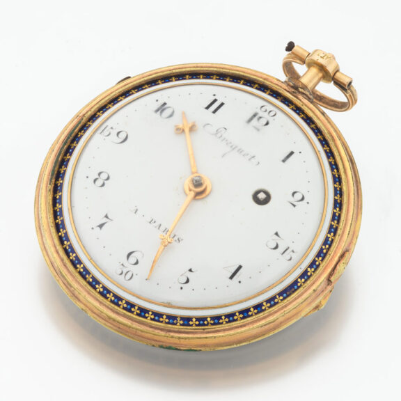 French gold, enamel and rose cut diamonds verge Circa 1790 French gold, enamel and rose cut diamonds verge Circa 1790