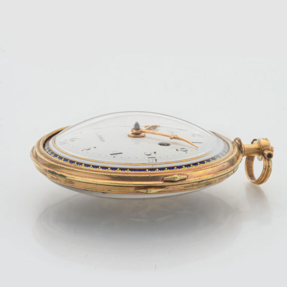 French gold, enamel and rose cut diamonds verge Circa 1790 French gold, enamel and rose cut diamonds verge Circa 1790