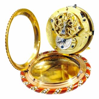 French 18 carat gold verge pocket watch Circa 1820